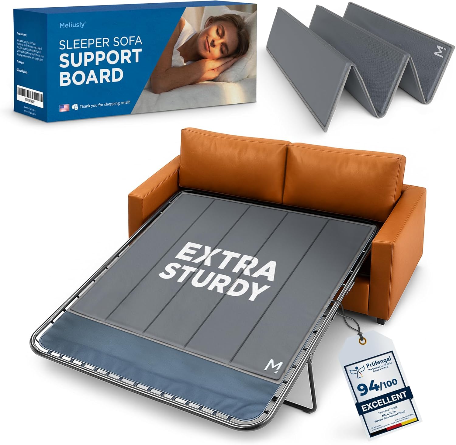 Meliusly Heavy Duty Sleeper Sofa Support Board (60x48 - Queen Size) Reinforced Wood Sofa Bed Support, Pull Out Couch Mattress Board, Sleeper Bar Shield, SleeperSaver